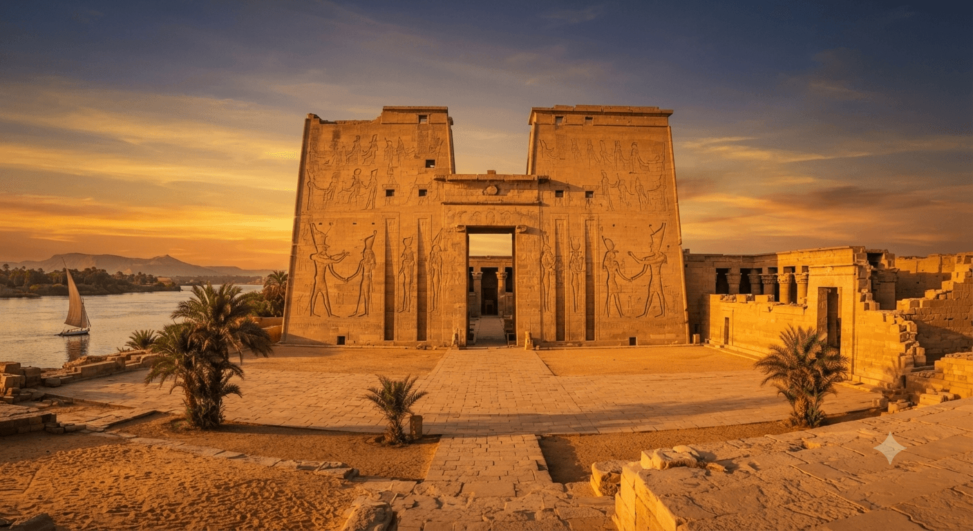 Edfu — the best-preserved temple in Egypt.